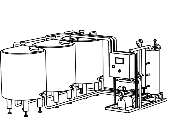 Станция для безразборной мойки оборудования и трубопроводов