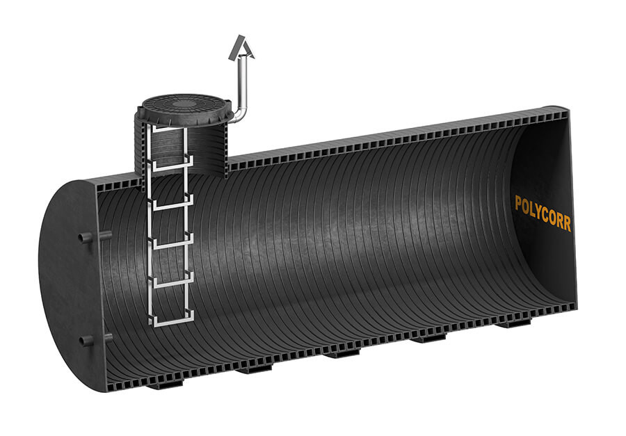Накопительные резервуары POLYCORR-AR из спиральновитой трубы (SVT)