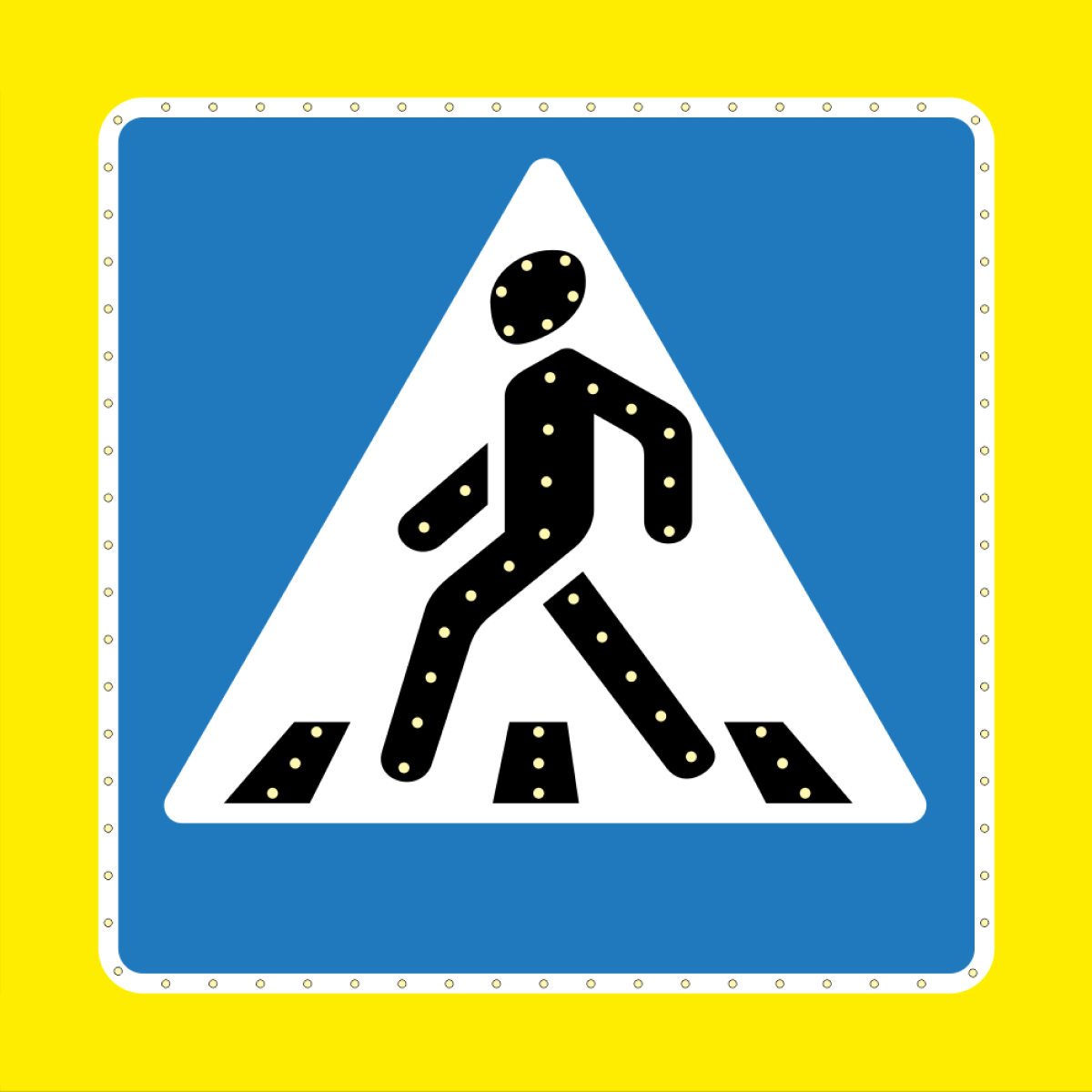 Светодиодный дорожный знак 5.19.1/5.19.2 «Пешеходный переход»