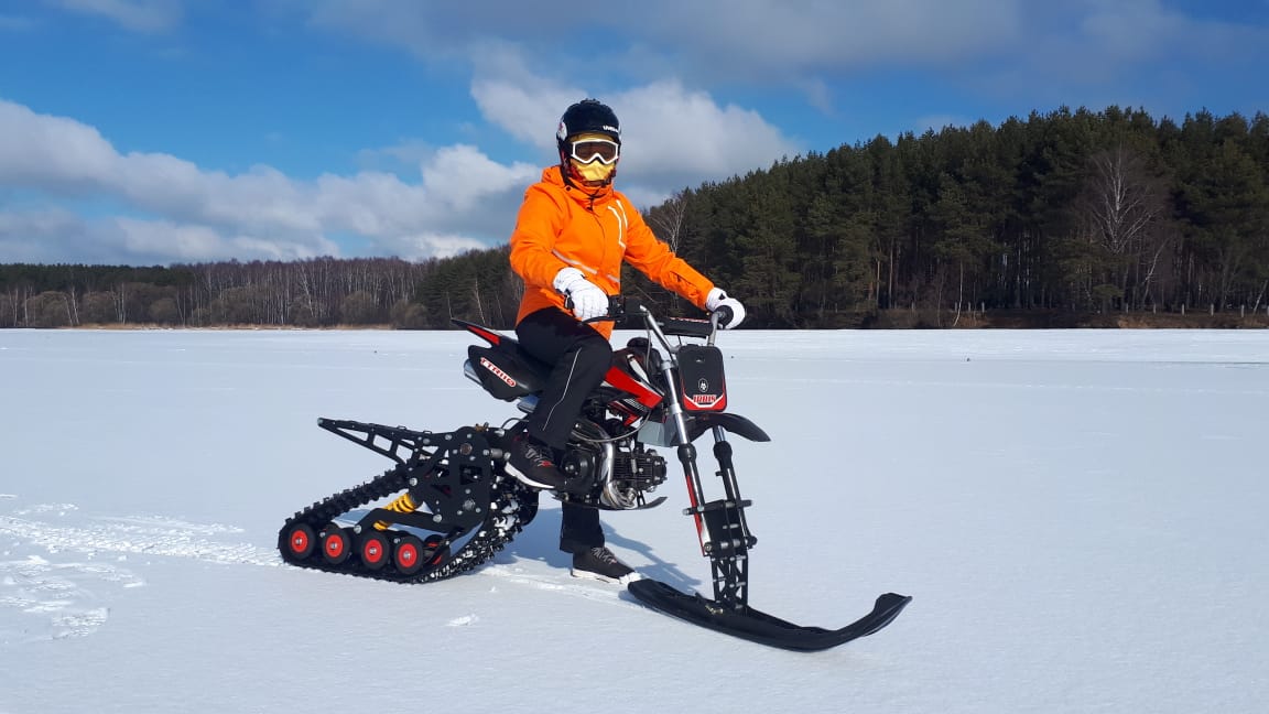 Monotrack tracked KIT for a motorcycle.  